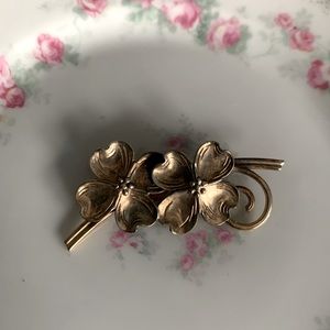 Vintage Sterling Beau Dogwood Pin